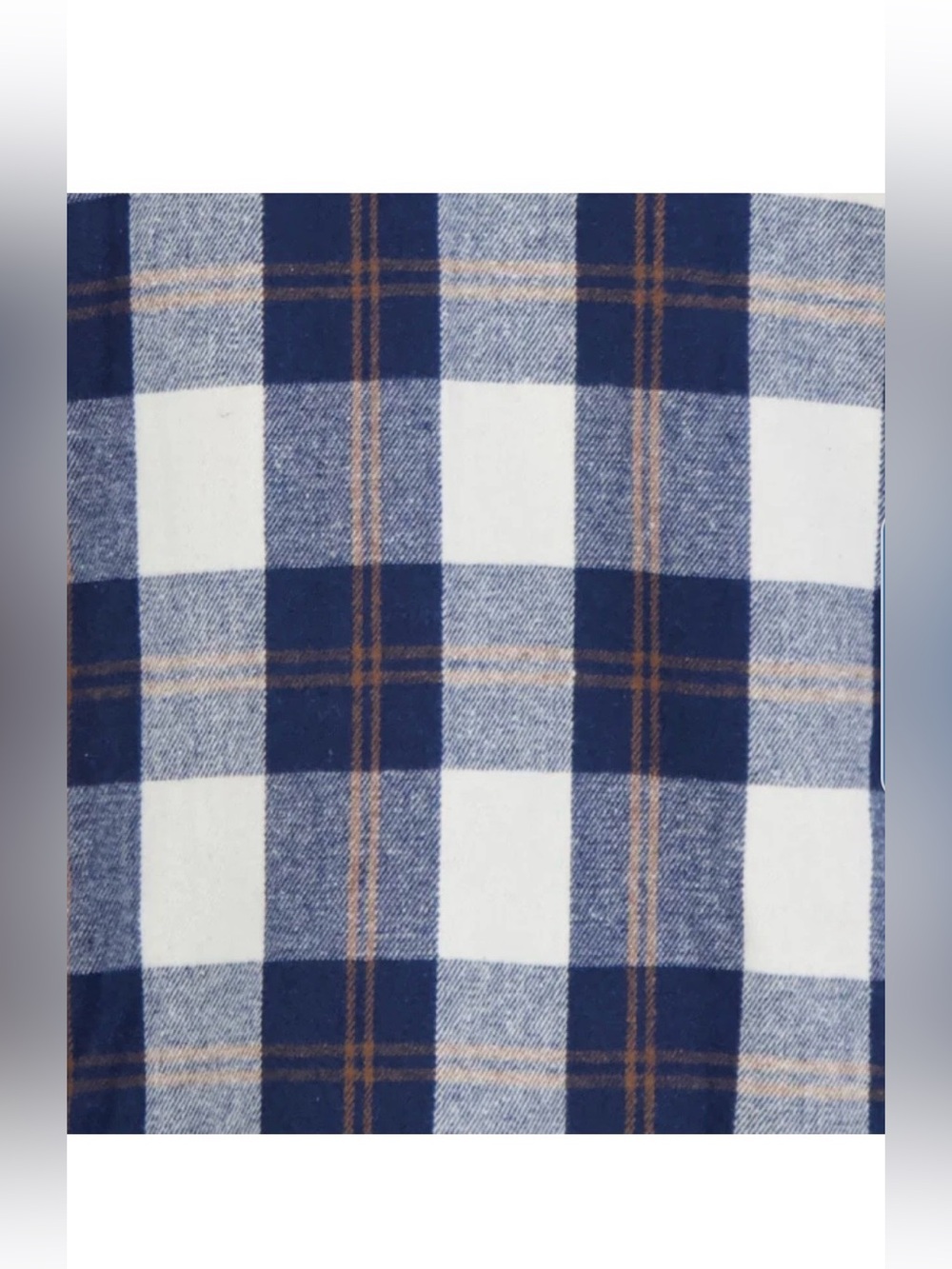 NWT HFX Plaid Button-Front shirt/Jacket in Navy and Cream - Picture 5 of 9